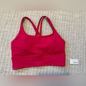 NWT- Lululemon Energy Longline Sports Bra- Size 6- Pink Dragonfruit